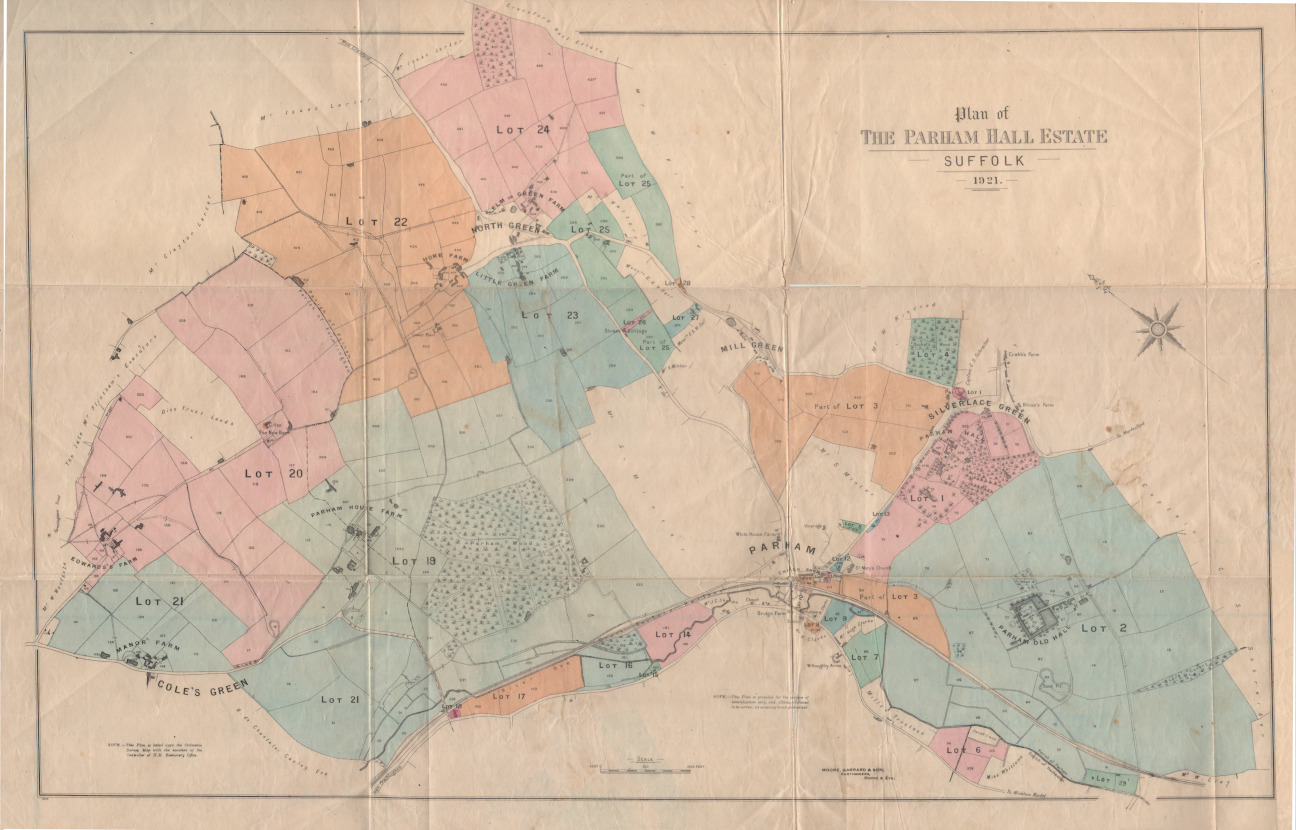 Parham Hall Estate Auction - Map of Lots